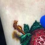 Realistic Strawberry Tattoo Tattoo Design Thumbnail